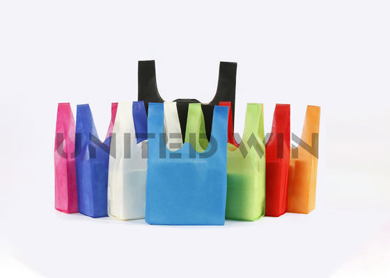 Reusable Non Woven Fabric Bags Multi Color Foldable Shopping T Shirt Bag